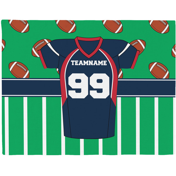 Custom Football Jersey Woven Fabric Placemat - Twill w/ Name and Number