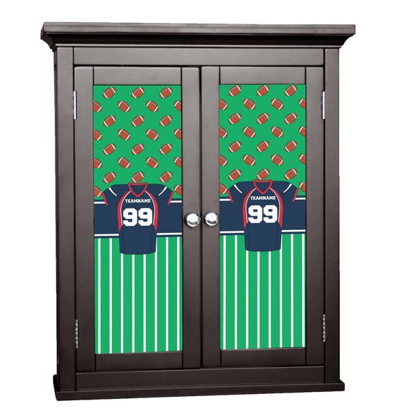 Custom Football Jersey Cabinet Decal - Large (Personalized)