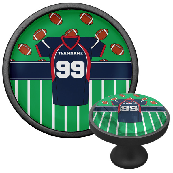 Football Jersey Cabinet Knob - Black - Multi Angle