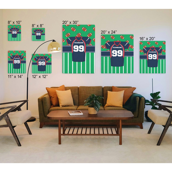 Football Jersey Canvas Prints - Multiple Sizes