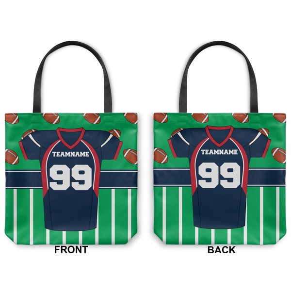 Football Jersey Canvas Tote - Front and Back
