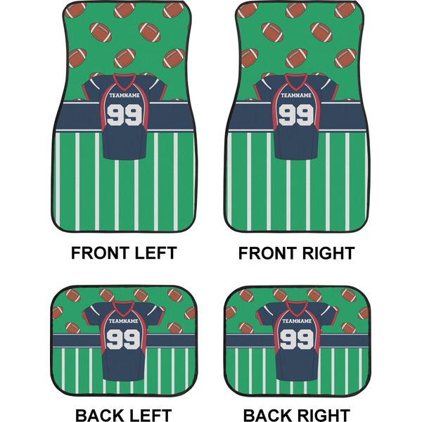 Football Jersey Car Floor Mats Set (2F + 2B)