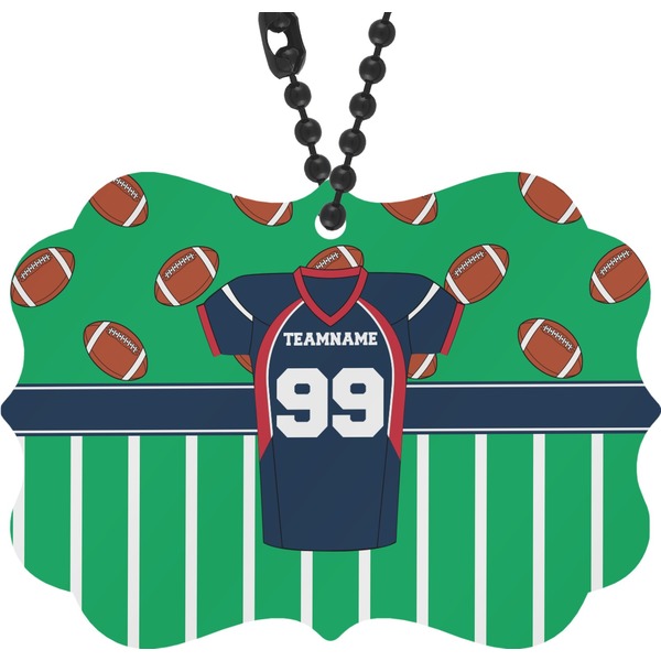 Custom Football Jersey Rear View Mirror Charm (Personalized)