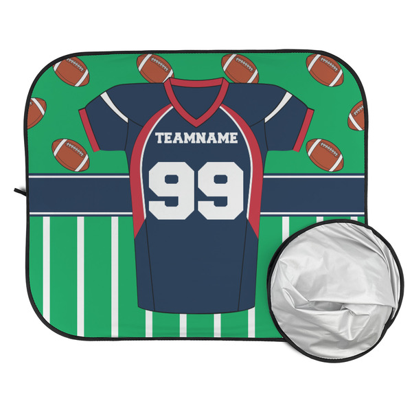 Football Jersey Car Sun Shades - FOLDED & UNFOLDED
