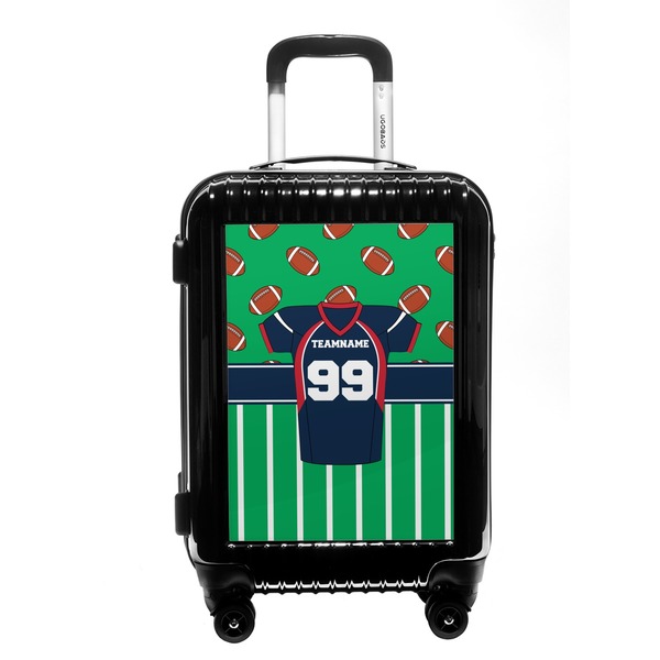 Custom Football Jersey Carry On Hard Shell Suitcase (Personalized)