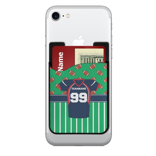 Custom Football Jersey 2-in-1 Cell Phone Credit Card Holder & Screen Cleaner (Personalized)