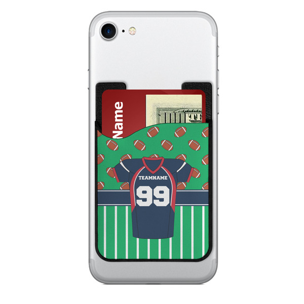 Custom Football Jersey 2-in-1 Cell Phone Credit Card Holder & Screen Cleaner (Personalized)