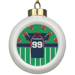 Football Jersey Ceramic Ball Ornament (Personalized)