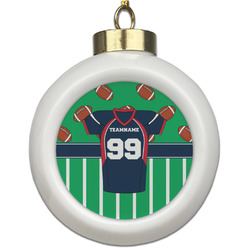 Football Jersey Ceramic Ball Ornament (Personalized)