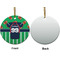 Football Jersey Ceramic Flat Ornament - Circle Front & Back (APPROVAL)