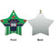 Football Jersey Ceramic Flat Ornament - Star Front & Back (APPROVAL)