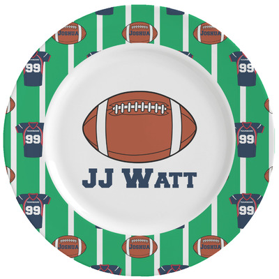 Football Jersey Ceramic Dinner Plates (Set of 4) (Personalized)