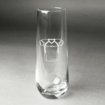 Football Jersey Champagne Flute - Stemless Engraved - Single (Personalized)