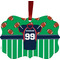 Football Jersey Christmas Ornament (Front View)
