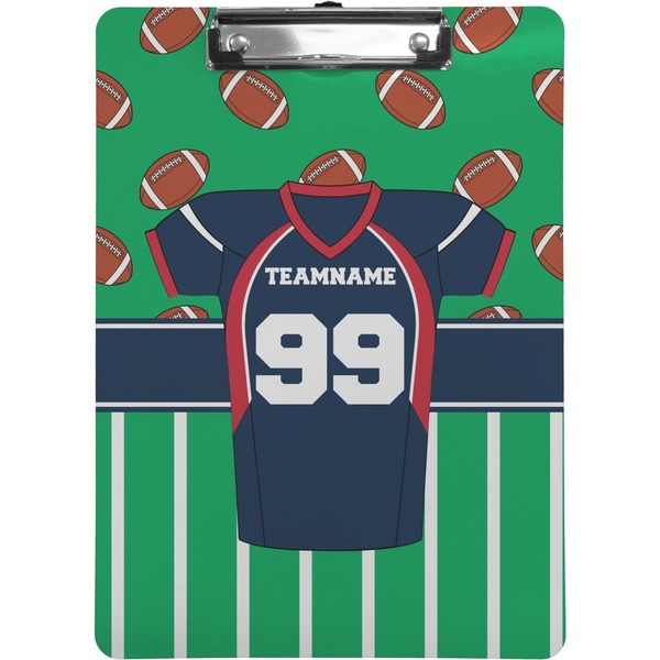 Custom Football Jersey Clipboard (Letter Size) (Personalized)