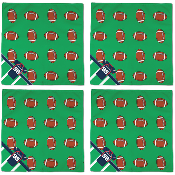 Football Jersey Cloth Napkins - Personalized Dinner (APPROVAL) Set of 4