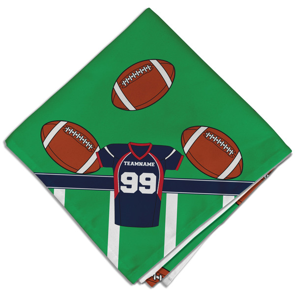 Custom Football Jersey Cloth Dinner Napkin - Single w/ Name and Number
