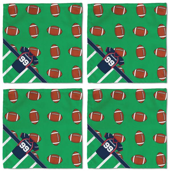 Football Jersey Cloth Napkins - Personalized Lunch (APPROVAL) Set of 4