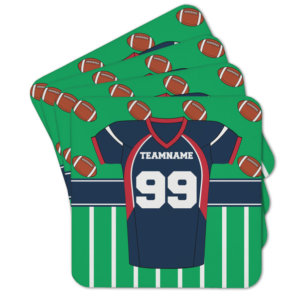 Custom Football Jersey Cork Coaster - Set of 4 w/ Name and Number