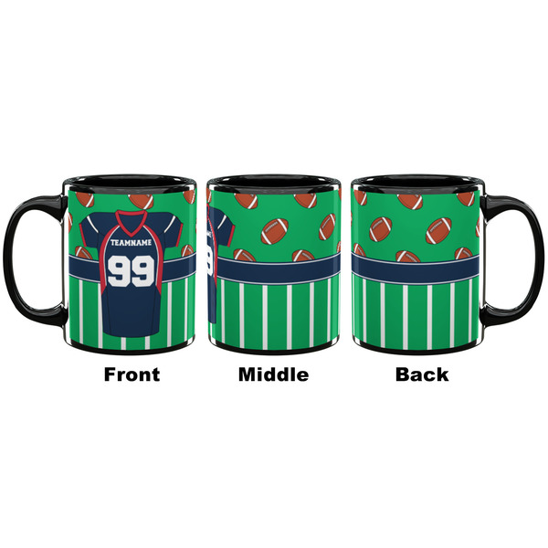 Football Jersey Coffee Mug - 11 oz - Black APPROVAL