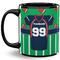 Football Jersey 11 Oz Coffee Mug - Black (Personalized)