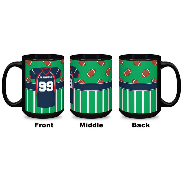 Football Jersey Coffee Mug - 15 oz - Black APPROVAL