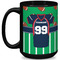 Football Jersey Coffee Mug - 15 oz - Black Full