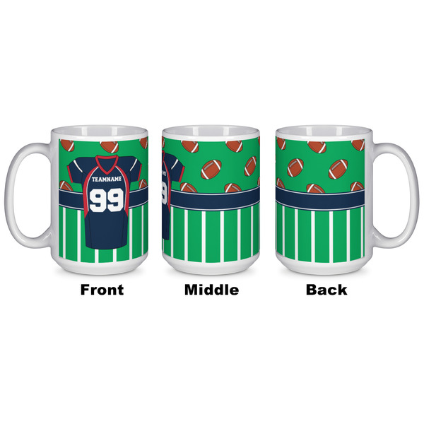 Football Jersey Coffee Mug - 15 oz - White APPROVAL
