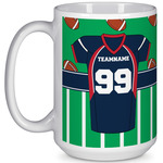 Football Jersey 15 Oz Coffee Mug - White (Personalized)