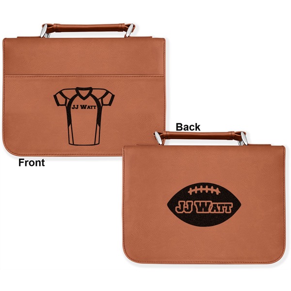 Football Jersey Cognac Leatherette Bible Covers - Large Double Sided Apvl