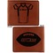 Football Jersey Cognac Leatherette Bifold Wallets - Front and Back