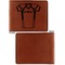 Football Jersey Cognac Leatherette Bifold Wallets - Front and Back Single Sided - Apvl