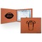 Football Jersey Cognac Leatherette Diploma / Certificate Holders - Front and Inside - Main