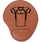 Football Jersey Cognac Leatherette Mouse Pads with Wrist Support - Flat