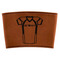 Football Jersey Cognac Leatherette Mug Sleeve - Flat