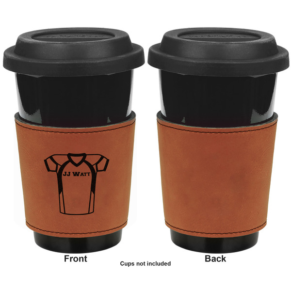 Football Jersey Cognac Leatherette Mug Sleeve - Single Sided Apvl