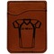 Football Jersey Cognac Leatherette Phone Wallet close up