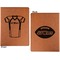 Football Jersey Cognac Leatherette Portfolios with Notepad - Large - Double Sided - Apvl