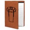 Football Jersey Cognac Leatherette Portfolios with Notepad - Large - Main