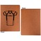Football Jersey Cognac Leatherette Portfolios with Notepad - Large - Single Sided - Apvl