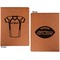Football Jersey Cognac Leatherette Portfolios with Notepad - Small - Double Sided- Apvl