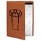 Football Jersey Cognac Leatherette Portfolios with Notepad - Small - Main