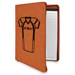 Football Jersey Leatherette Zipper Portfolio with Notepad - Single Sided (Personalized)