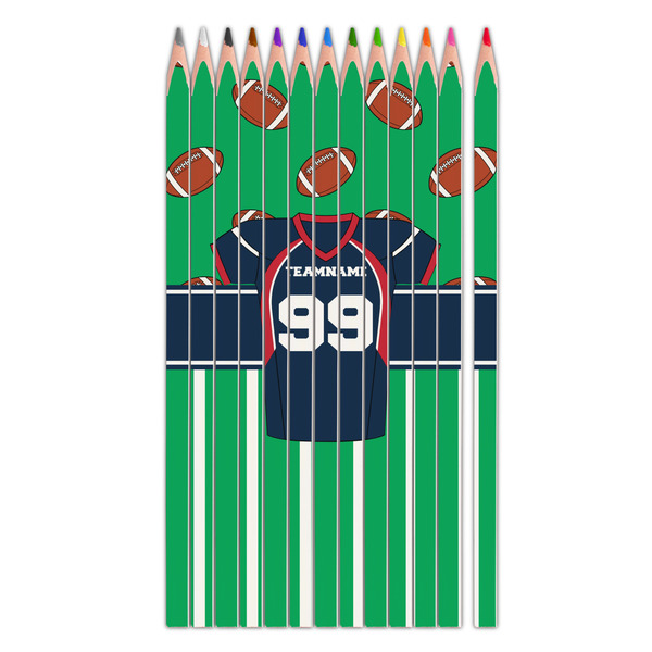 Custom Football Jersey Colored Pencils (Personalized)