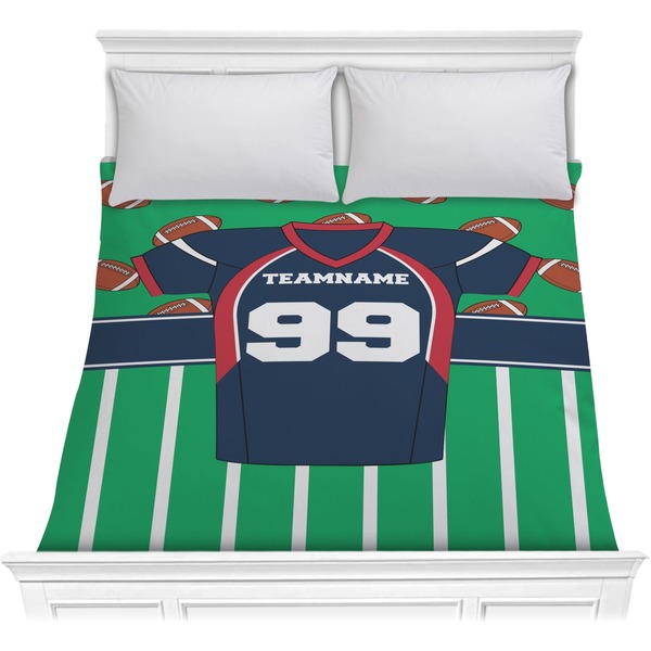 Custom Football Jersey Comforter - Full / Queen (Personalized)