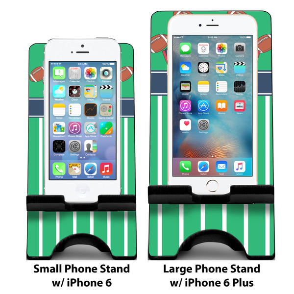 Football Jersey Compare Phone Stand Sizes - with iPhones
