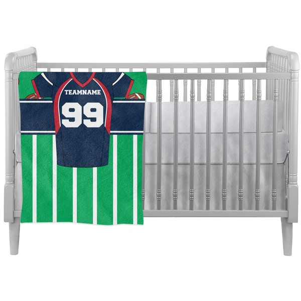 Custom Football Jersey Crib Comforter / Quilt (Personalized)