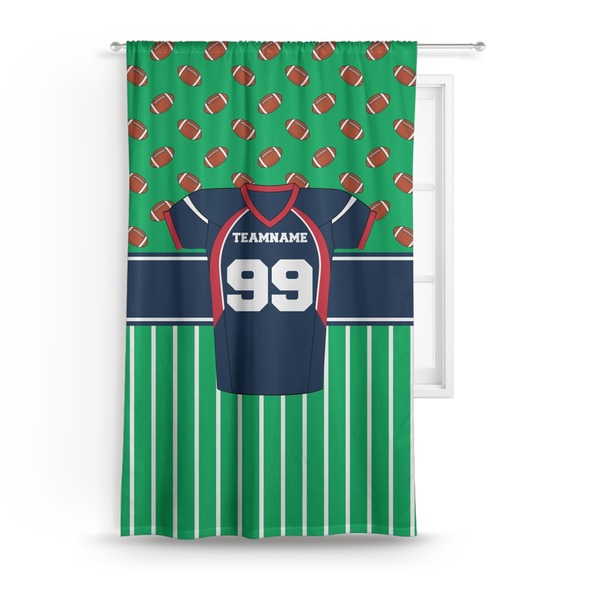 Custom Football Jersey Curtain - 50"x84" Panel (Personalized)