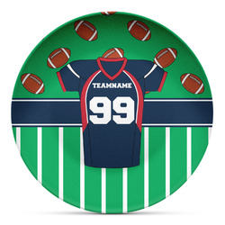 Football Jersey Microwave Safe Plastic Plate - Composite Polymer (Personalized)