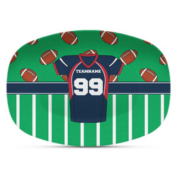 Football Jersey Plastic Platter - Microwave & Oven Safe Composite Polymer (Personalized)